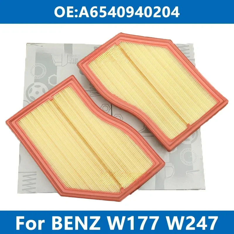 

2Pcs Car Engine Air Filter Cleaner Element A6540940204 For Mercedes Benz W177 W247 A160d A180 A200 B200 GLA200 GLB220 CLA Intake