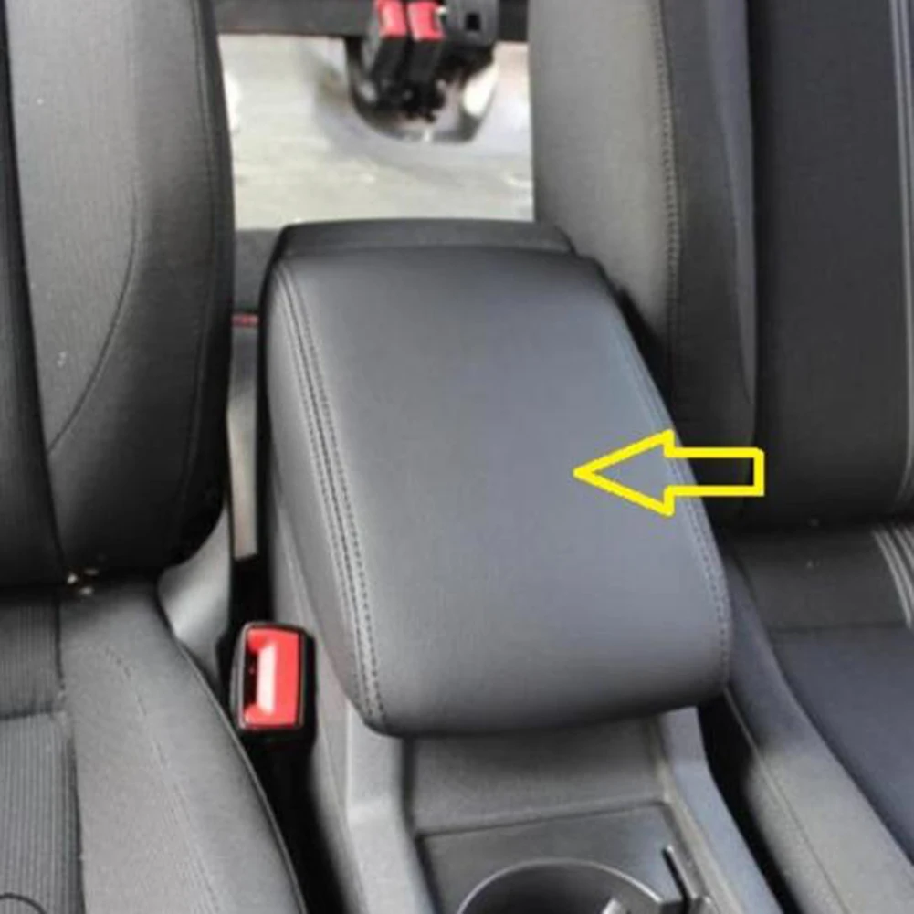 

Interior Trim Part Center Console Armrest Cover Premium Leather Armrest Cover Accessory Abs Plastic Construction
