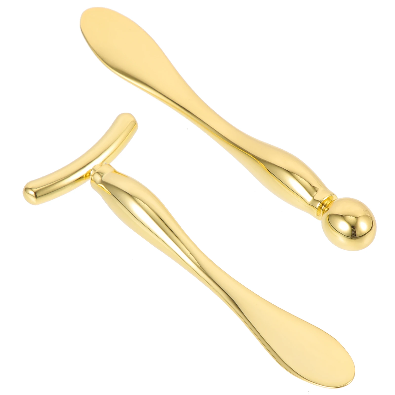 

2 Pcs Shape Eye Massage Tool Cream Stick Set 10cm Sculpting Tool Eye Massager Wrinkle Roller Skincare