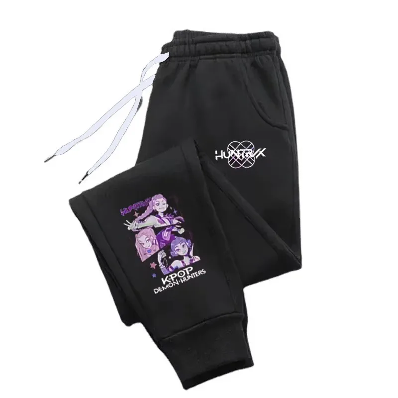 سراويل أنيمي Kpop شيطان الصيادين لعام 2025 سراويل هاراجوكو ملابس الشارع النسائية فضفاضة للركض في الهواء الطلق سراويل رياضية مطبوعة ثلاثية الأبعاد