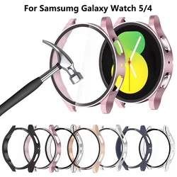 Cover for Samsung Galaxy Watch Case 4 5 6 44mm 40mm Screen Protector PC Bumper Tempered Glass Galaxy Watch4 5 6 Case