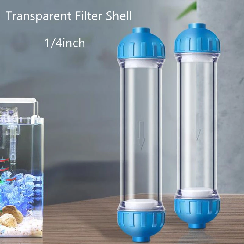 1pc 1/4inch Transparent Filter Shell Filter Material Filling Empty Shell Water Purifier DIY Small Straight Pipe Multifunction