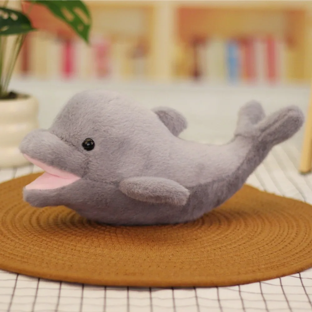 

PP Cotton Simulation Dolphin Plush Toy Fluffy Handmade Marine Animal Doll Collection Soft Plush Stuffed Whale Toys