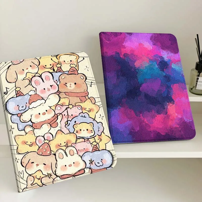 

Cartoon Cute Animal Group Gift Tablet Case For Samsung Tab Galaxy S6 S11 A A7 A8 A9 A11 10.1 10.4 10.5 Plus Lite