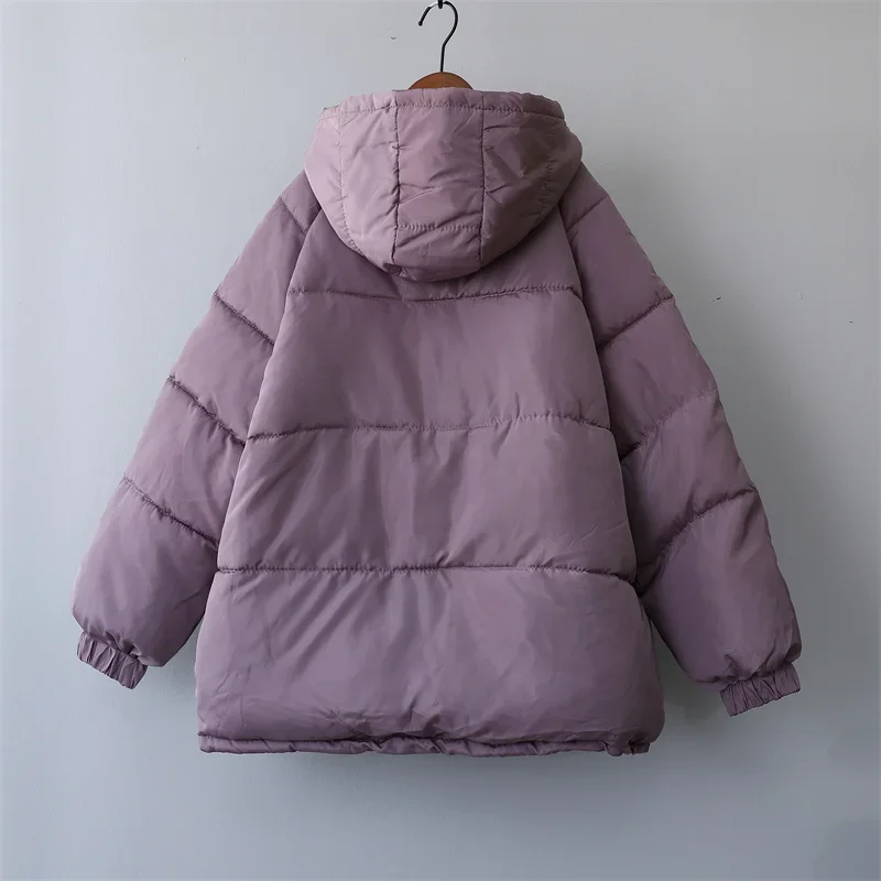Syiwidii Winter Coat Women Jacket Parkas Thick Autumn Black Oversized Purple Puffer Bubble Hooded Harajuku Clothes Loose X1185