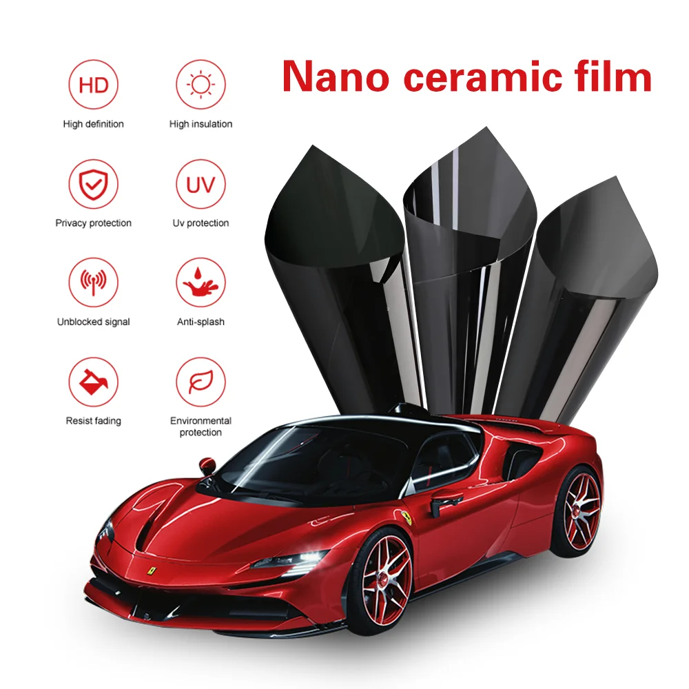 nano ceramic film HIR100% 100cmX4m high insulation series sunshade sunscreen solar film insulation explosion proof film car film