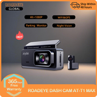 4K Dual Lens Dash Cam Front/Rear 1080P GPS 24H Parking Mode G-Sensor Emergency Lock 170°FOV Night Vision Car Camera