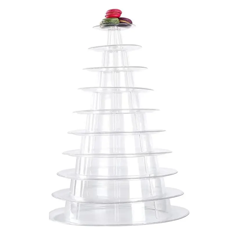 ABDJ-Elegant Macaroon Tower Stand-Cake Display Stand In Plastic Perfect For Weddings& Parties