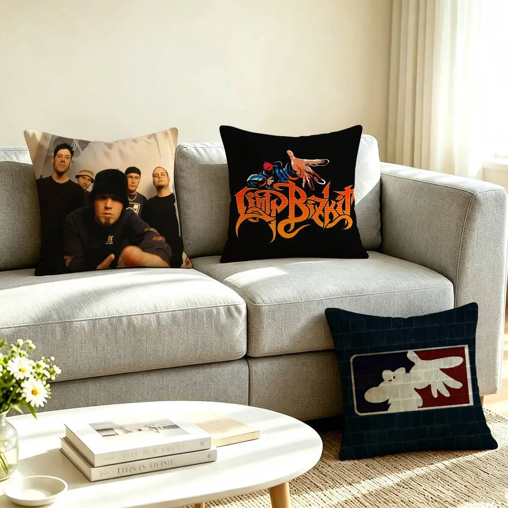 Limp Bizkit Rap Rock Band Pillow Case Square Double-Sided Sofa Cushion Cover Bedroom Bedside Pillow