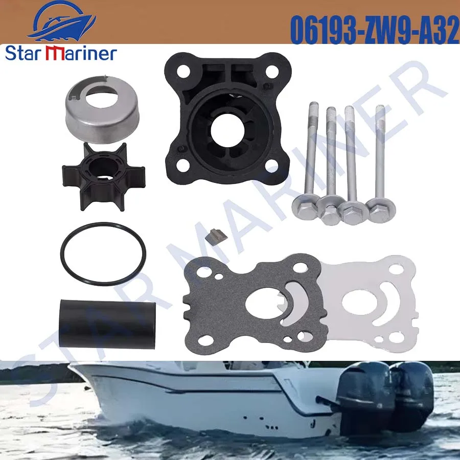 

Boat Engine Replaces Water Pump Kit 06193-ZW9-A32 06193ZW9A32 For Honda Outboard Motor BF8D BF9.9D 15D 20D 4T 8-20HP
