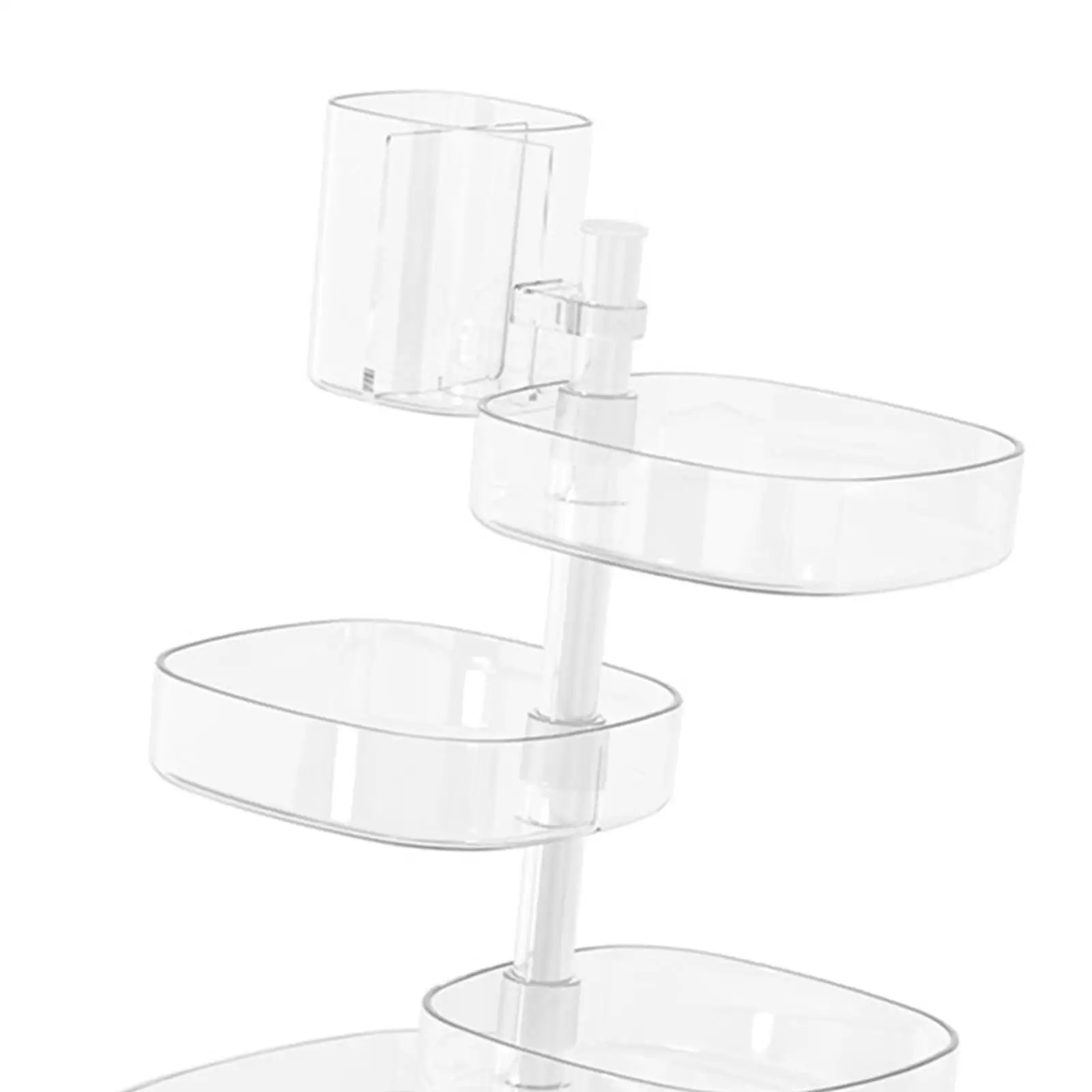 Adjustable Makeup Organizer with Rotating Feature for Brushes, Vanity, and Bedroom Storage