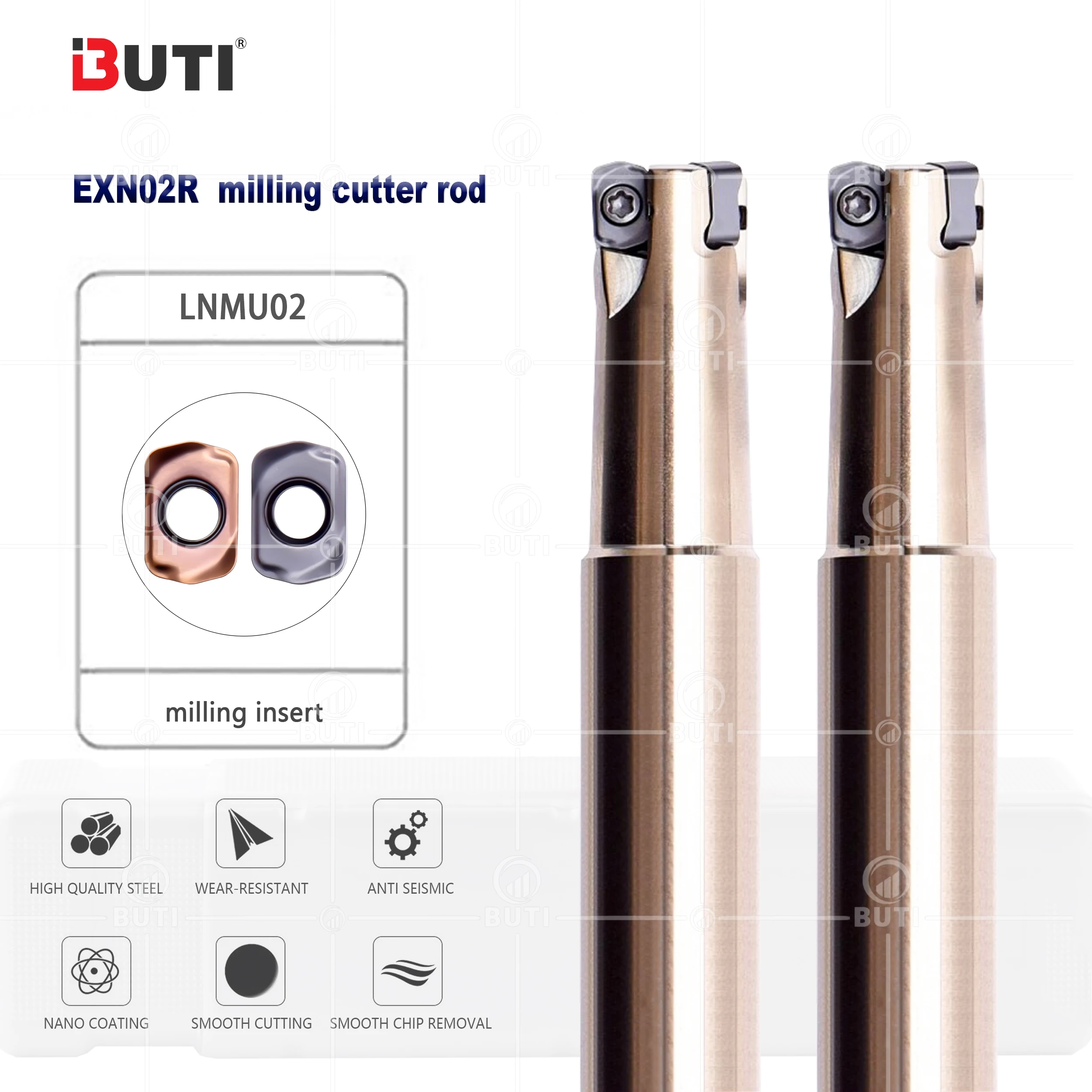 

EXN02R Fast Forward To The Milling Cutter Rod CNC Lathe Tool Small Diameter Rapid Machining Milling Rod Efficient Rough Milling