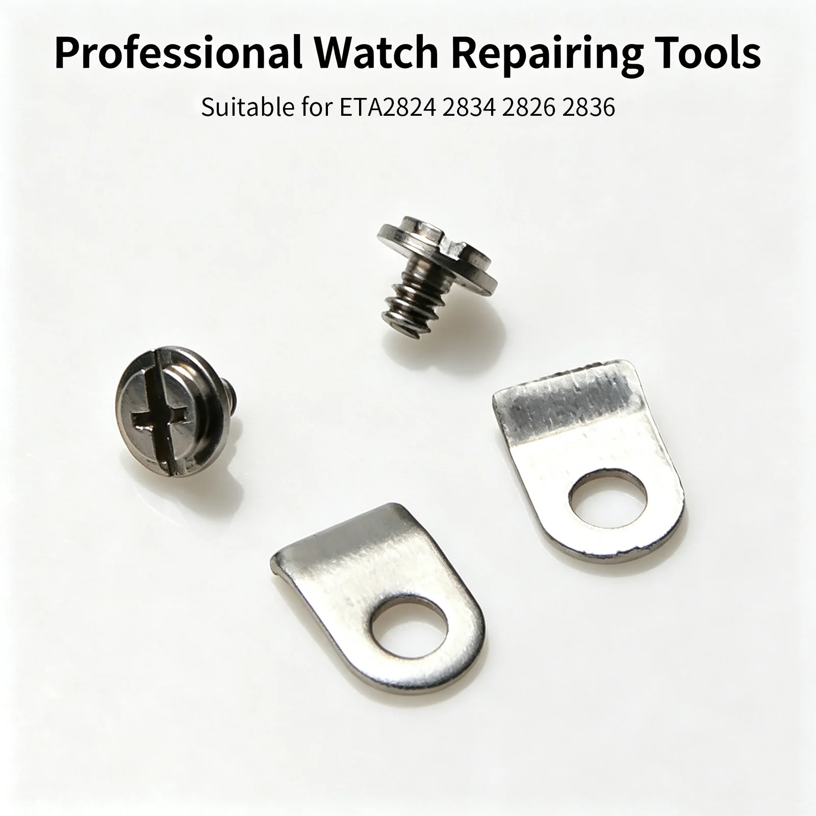 2/6/10Sets Optional Stainless Steel Movement Securing Washer Casing Clamp Tab+Screw Kit For ETA2836/2834/2824 Replacement Parts