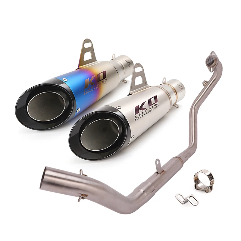 Motorcycle Full Exhaust System Header Link Pipe Muffler Vent Tips Slip On DB Killer For CF-MOTO NK250 NK250SR NK300 NK300SR