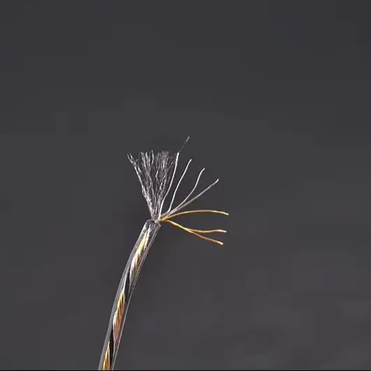26AWG سبائك البلاديوم الذهبية والفضة + الفضة النقية المطلية مع كابل سدادة الأذن DIY من الجرافين الذهبي