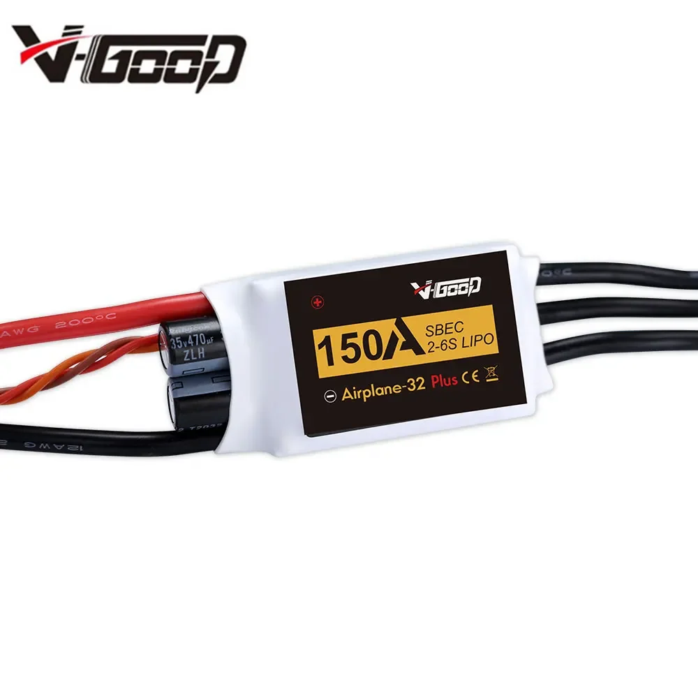 VGOOD Brushless ESC 6A/ 15A / 20A / 30A / 40A / 60A / 80A / 100A /120A/150A 2-6S 32-Bit W/ 1.5A SBEC for RC Airplane Accessories