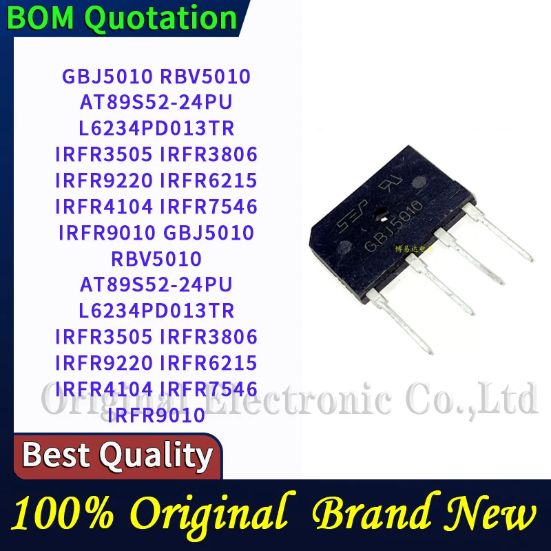 GBJ5010 RBV5010 AT89S52-24PU L6234PD013TR IRFR3505 IRFR3806 IRFR4104 IRFR6215 IRFR7546 IRFR9 IRFR9010 IRFR9012 IRFR9220 PC shell