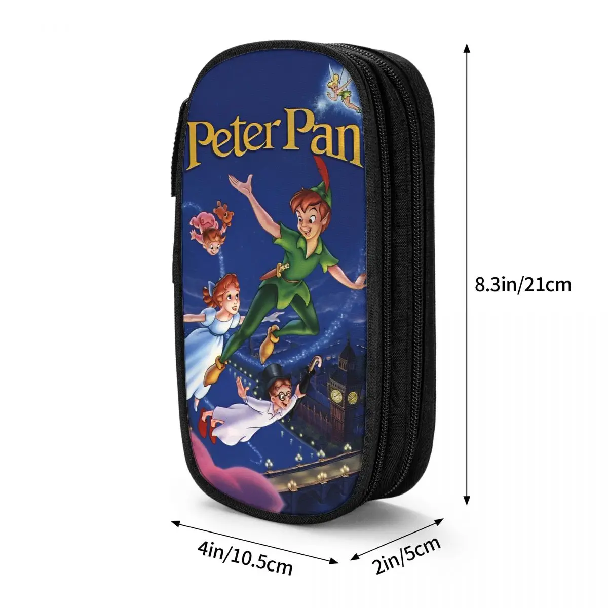 Peter Pan Cartoon Pencil Case Famous Fairy Story Pen Bag Student Large Storage Students School Gift Pencil Pouch