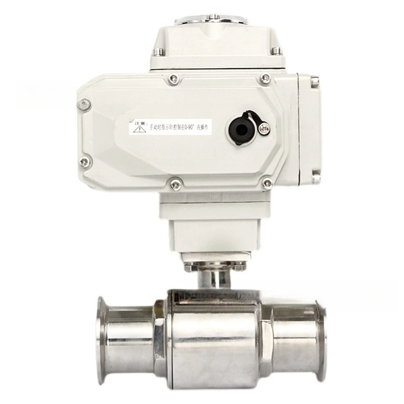 

304 stainless steel sanitary grade electric quick-loading ball Clamp type straight-through quick-loading