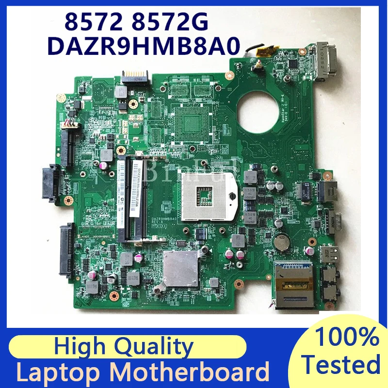 Mainboard For Acer TravelMate 8572 8572G 8572 T 8572TG DAZR9HMB8A0 Laptop Motherboard 100% Full Tested Working Well