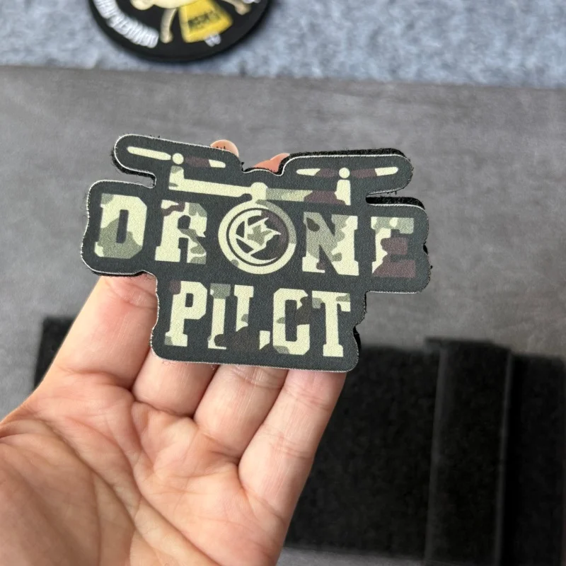 Tactical Military DRONE PILOT Print Patch on Clothes Morale Badge Hook Loop Patches Backpack Sticker Armbands