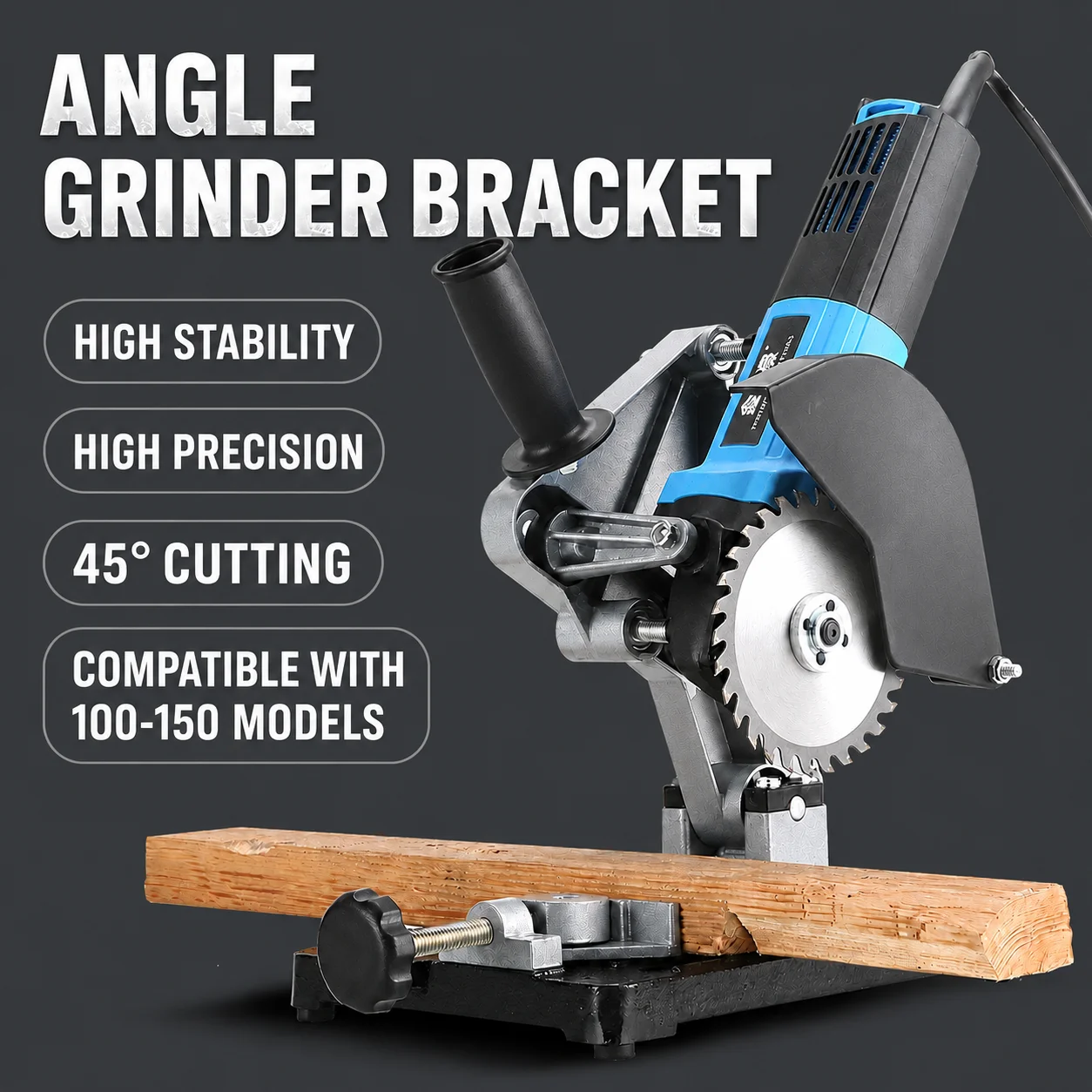 Angle grinder bracket universal multifunctional sturdy angle grinder modified table saw cutting hand grinder bracket fixing fram