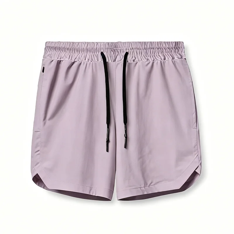 2026 Herren-Laufshorts, einlagig, gewebt, schnelltrocknend, einfarbig, für Fitness, Sport, Freizeit, Training, Sportbekleidung, kurze Hose, Neu – Detail 10