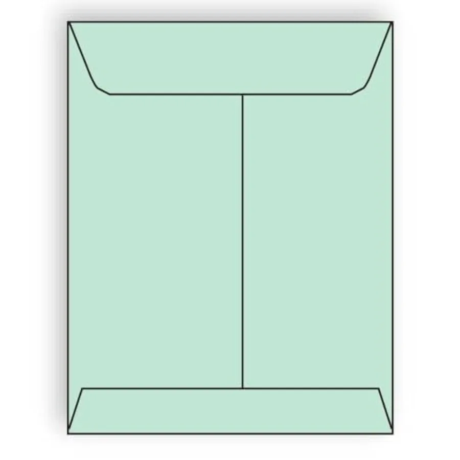 

Open End Catalog Envelopes 9" x 12" 28# Recycled Green Pastel Acid Free Center Seam Box of 500