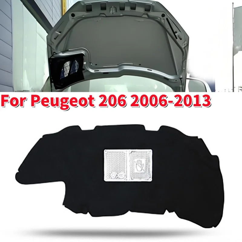 Auto Front Engine Sound Insulation Cotton Car Hood Heat Insulation Mat Pad Cover for Peugeot 206 2003 -2013 view 5