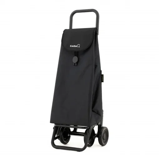 GARMOL - Carro de la Compra Plegable - 55 litros - Carro de la Compra 4 Ruedas Gran Capacidad  - Carrito Compra Plegable - Color OSCURO - NEGRO   - GRAN RESISTENCIA -  Carro de la Compra 4 Ruedas Gran