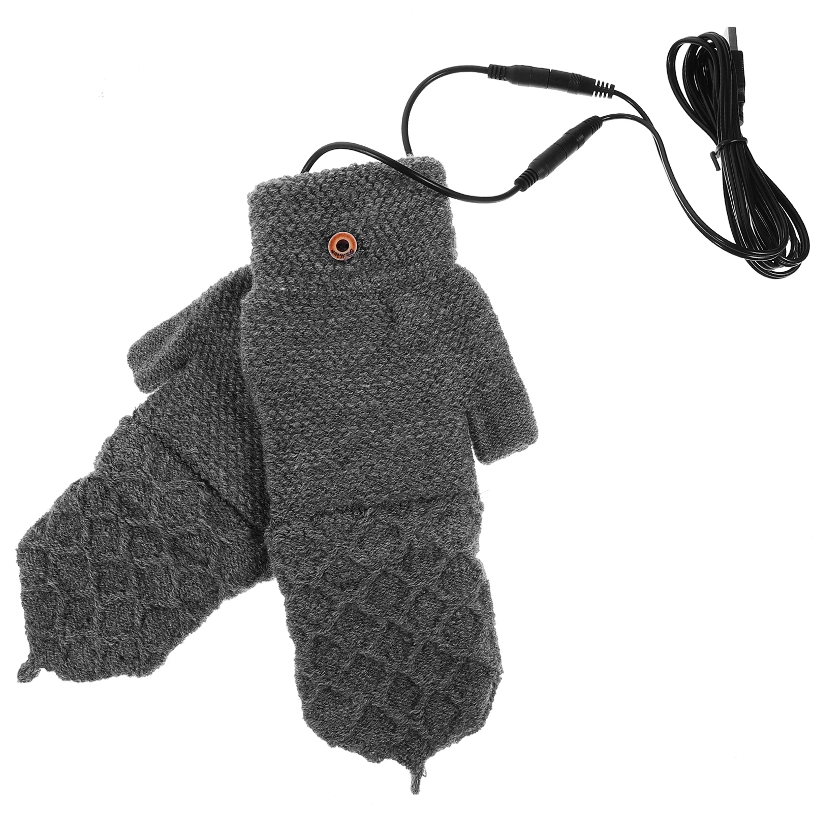 

1 Pair Usb Heated Gloves For Women Men Heating Gloves Thermal Windproof Warm Outdoor Electric Portable Skiing Riding Hand