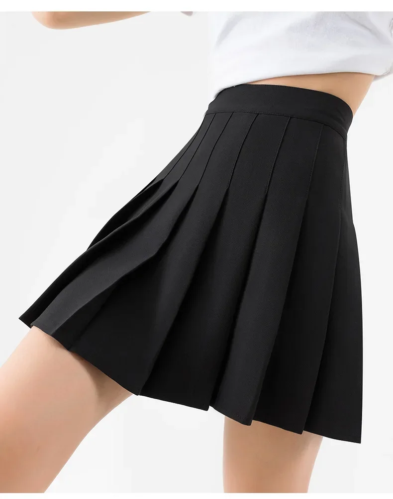 

Black Skirt Ladies 2023 Summer Clothes Women's High Waist Harajuku Korean Style Black Mini Pleated Skirt for School Girl Uniform