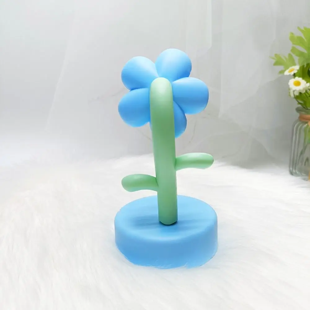 Miniature Landscapes Mini LED Flower Night Lamp Cute Lovely Table Lamp Creative Cartoon Bedside Light Bedroom Desktop