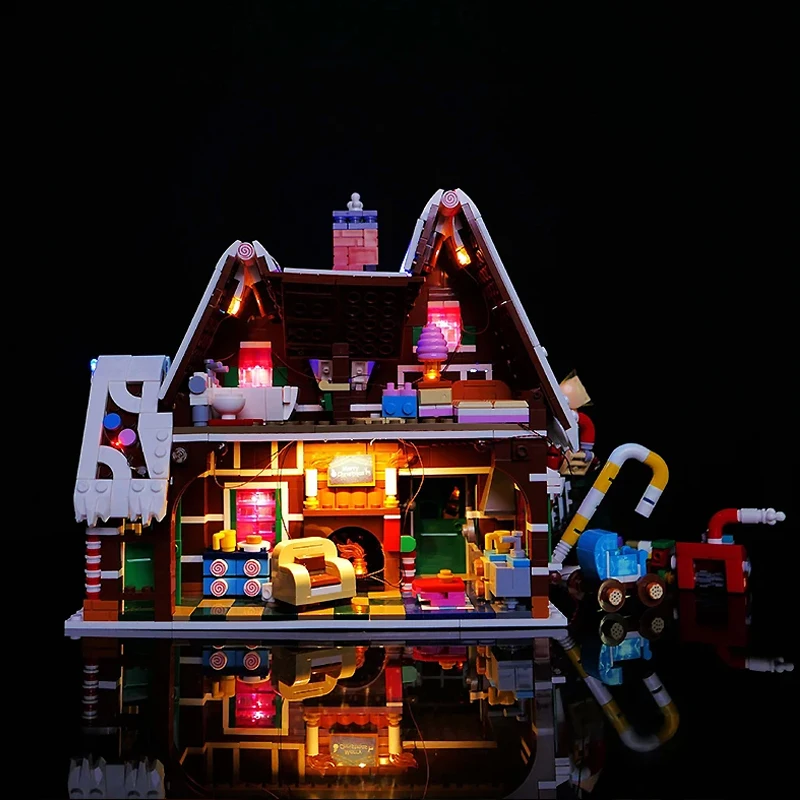Kit de luz LED DIY com controle remoto para LEGO 10267 Gingerbread House (apenas luz LED, sem modelo de blocos)