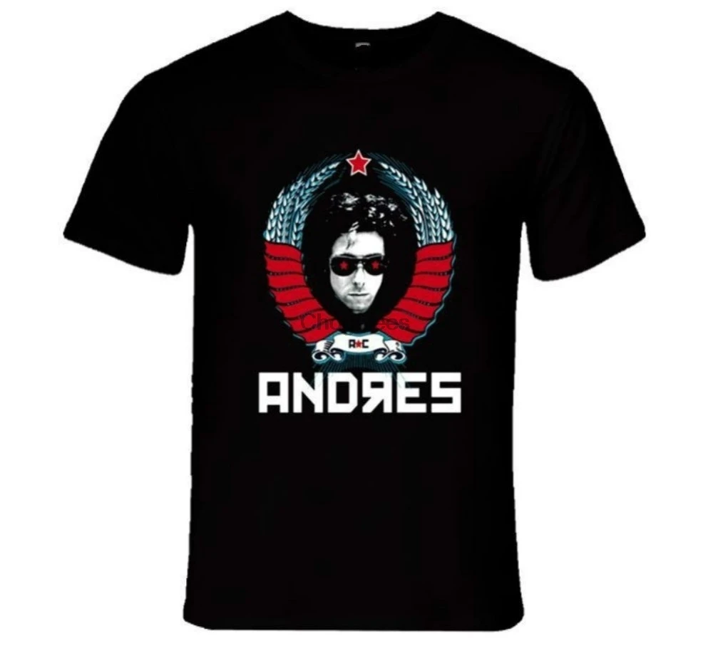 Andres Calamaro Men Fashion For Tops Black 100% Cotton Sports Fitness Plus Size Christmas Gift T-shirt