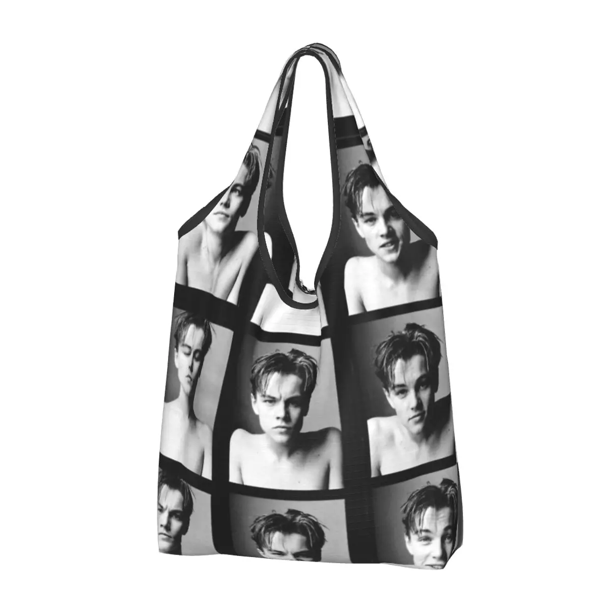 

Leonardo DiCaprio Reusable Shopping Grocery Bags Foldable 50LB Weight Capacity Titanic Movie Eco Bag Eco-Friendly Eco-friendly