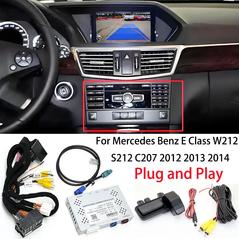HD-Rückfahrkamera, dynamischer Flugbahn-Decoder für Mercedes Benz E-Klasse W212 S212 C207 2012 2013 2014, NTG 4,5/4,7 OEM-Bildschirm