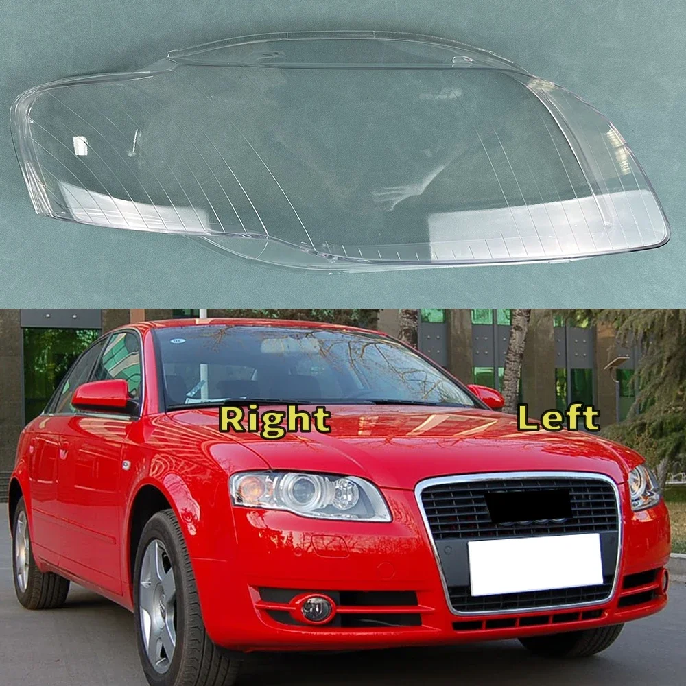 

Для Audi A4 B7 2006 2007 2008, автомобильные аксессуары, крышка фары, прозрачный абажур, линза, корпус фары из плексигласа