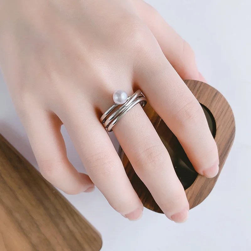 

925 Sterling Silver Wrap Pearl Vintage Rings For Women Designer Jewelry Stackable Engagement Rings Jewellery Moneys 925