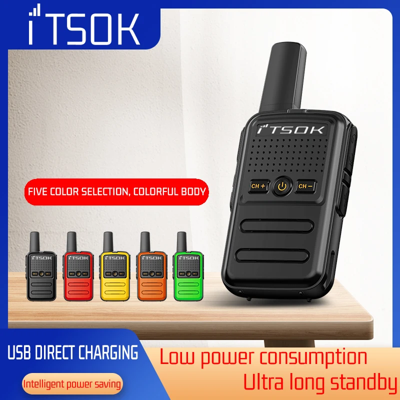 2Pcs ของขวัญไร้สาย Intercom ที่มีสีสันลำตัว Transceiver 2-Way RadiosTable Mini ของเล่นยาว Talki Walki Walkie Talkie