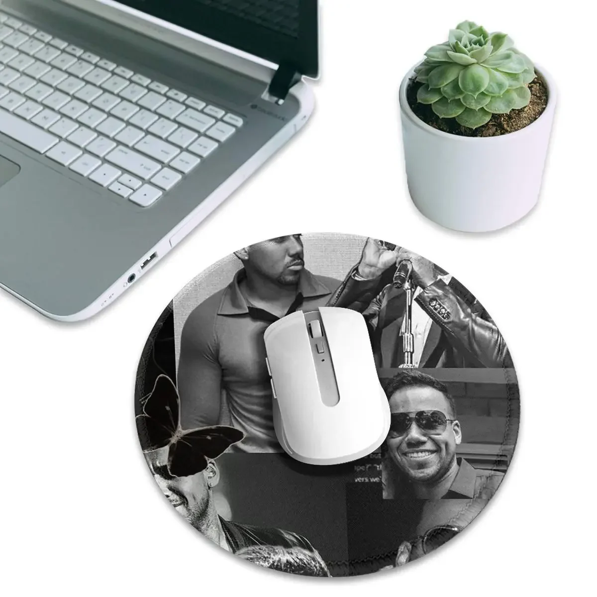 Latin Singer Romeo Santos Round Mouse Pad Computer Keyboard Mouse Mat Gamer PC Desk Mat Office Table Mats