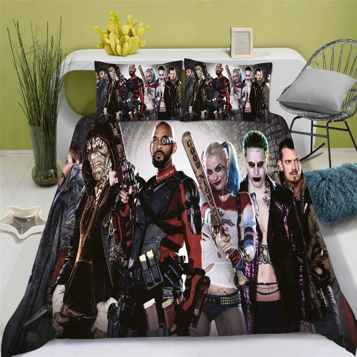 3D-Bettwäsche-Sets mit Retro-H-Harley-Q-Quinn-Aufdruck, exquisites Bettzubehör-Set, Bettbezug, Bettdecken-Set, Bettwäsche, Geburtstagsgeschenk