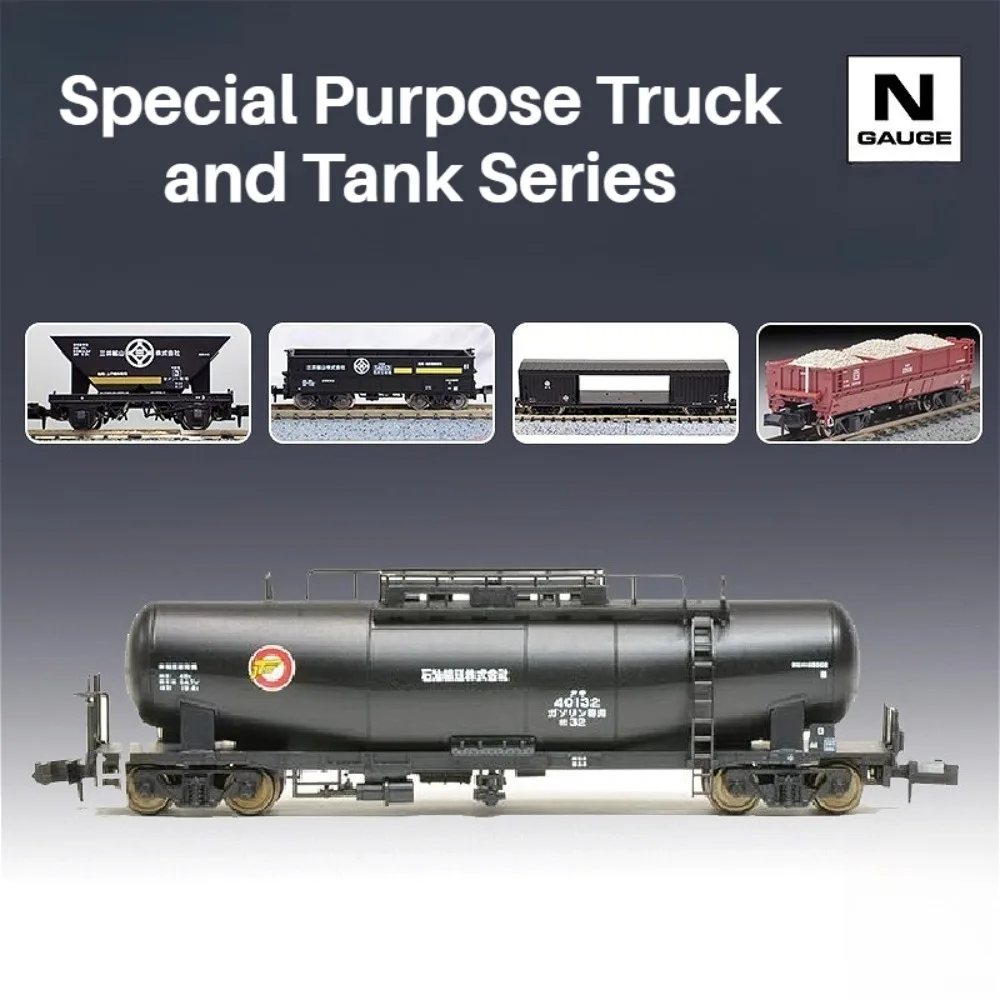 

N-type 1/160 Scale Model Truck Liquid Tank Container Flatbed Truck Series Truck Set, Sand Table Ornament Boy's Toy Gift
