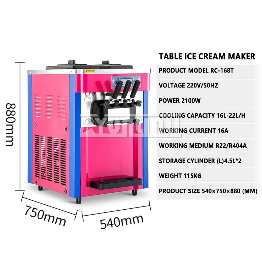 Commercial Ice Cream Machine Automatic  Electric Soft Ice Cream Maker Maquina Para Helado Sorvete