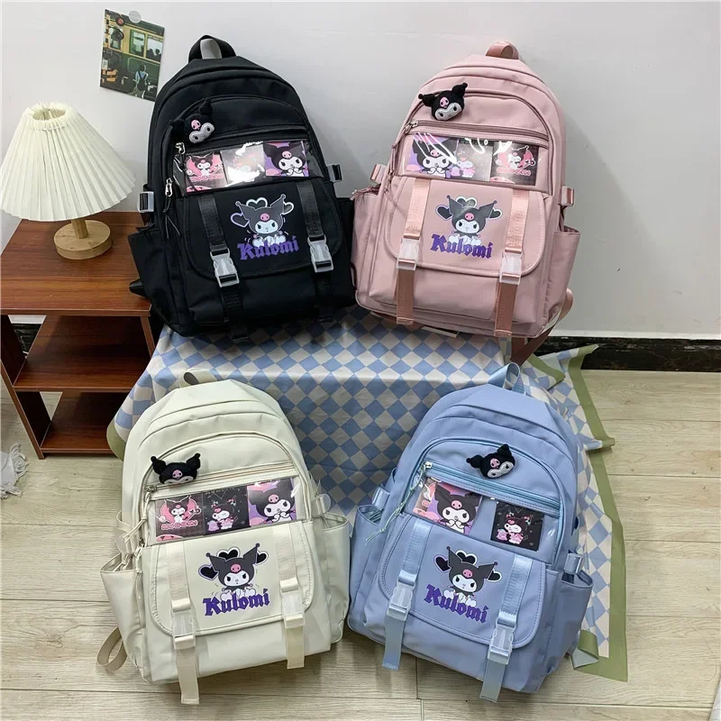 Hello Kitty backpack women's casual backpack fashion ins middle school student Sanrio Kuromi cinnamon dog school bag