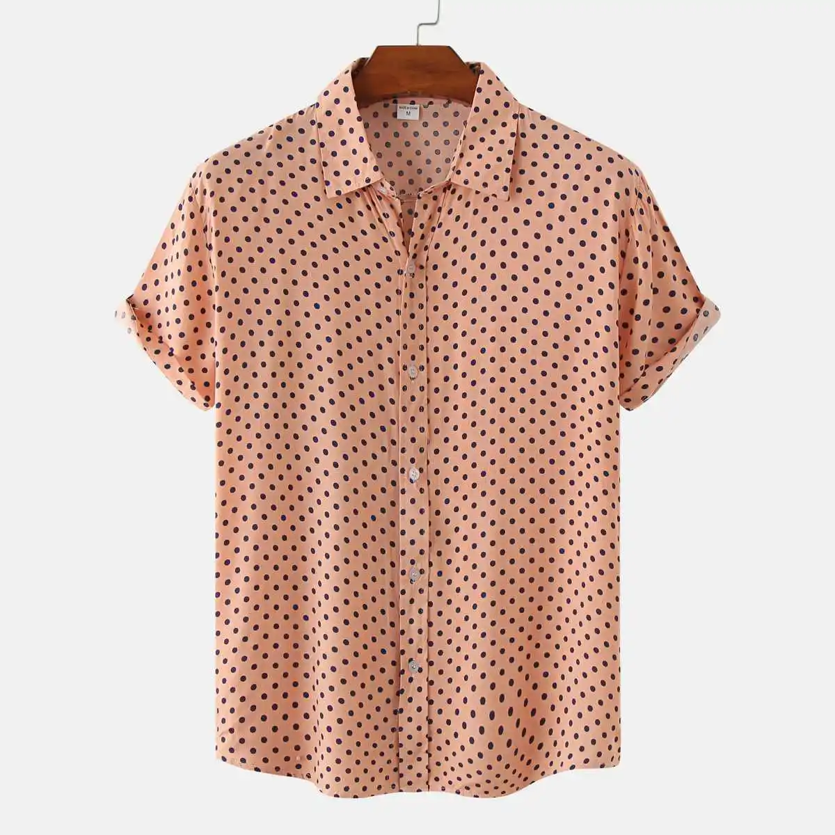 

Large Size Printed Men's irt Floral Design Breathable Polyester Fiber ort Sve Stand Fit Casual Youthful Sle