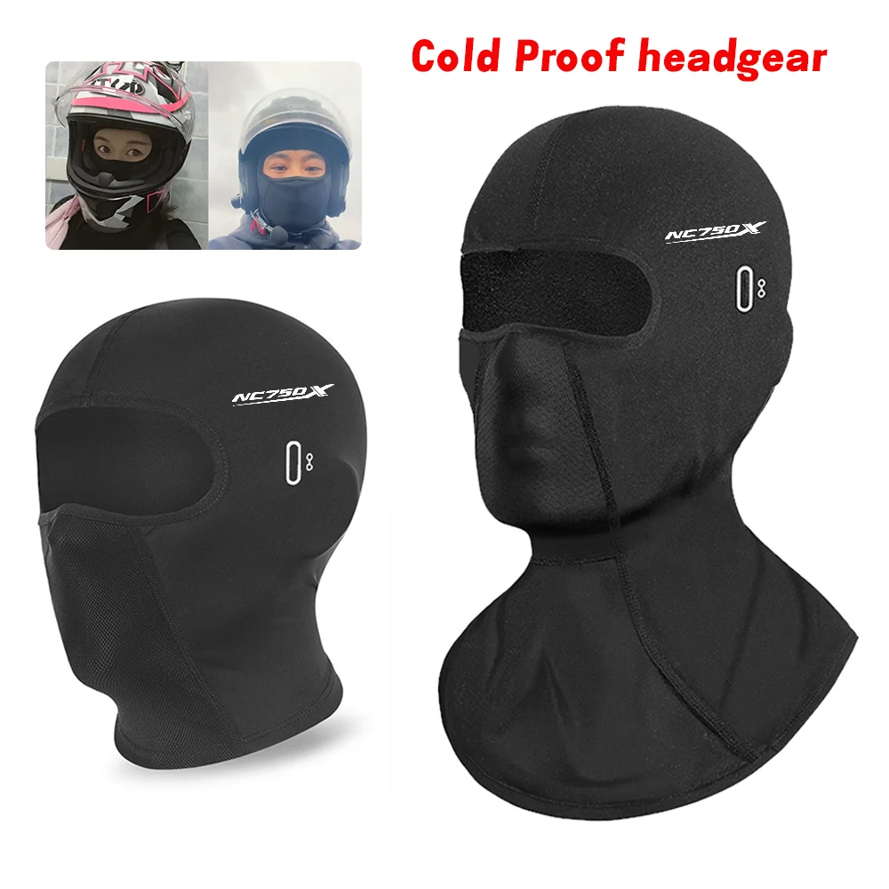 For Honda Nc750x Nc 750X 750 X Cycling Motorcycle Winter Keep Warm Balaclava Full Face Mask Helmet Cap Accessories Black