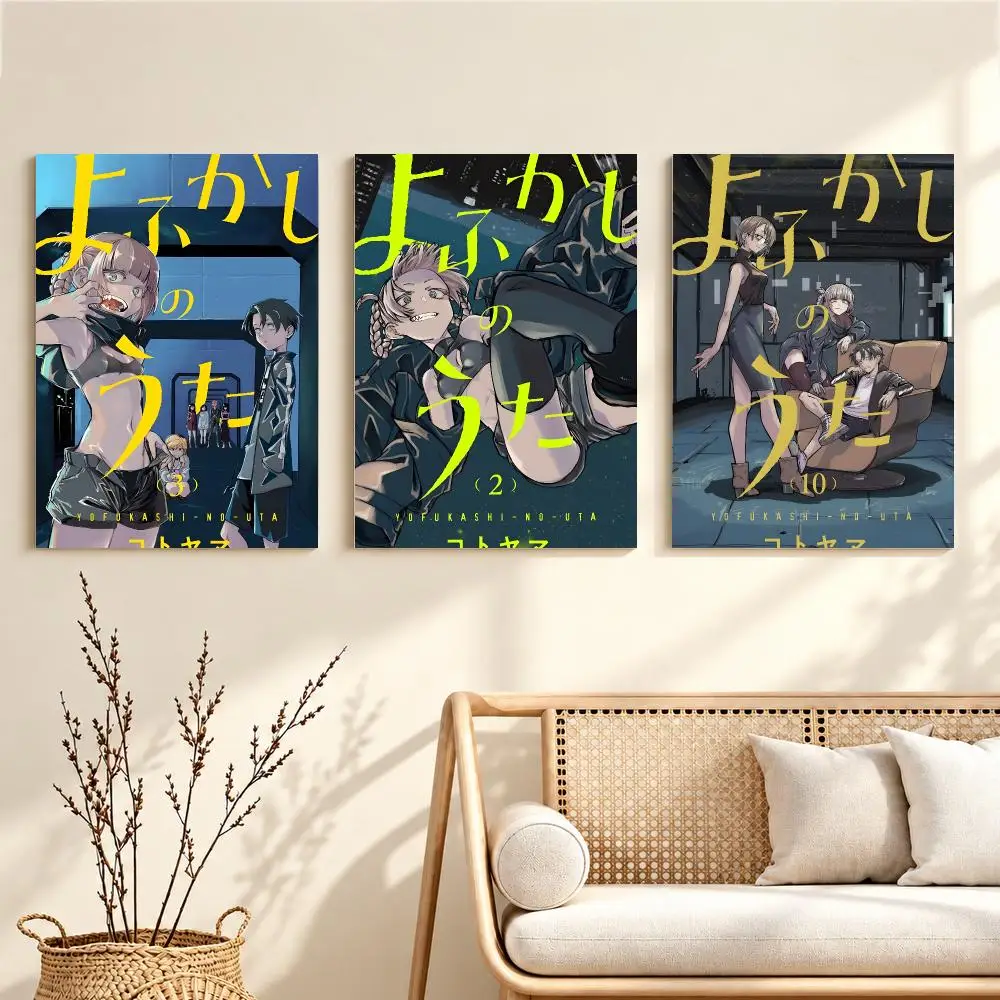 Anime Vampire Call Of The Night Poster Artwork Self Adhesive Indoor Wall Hanging Room Decor Gift