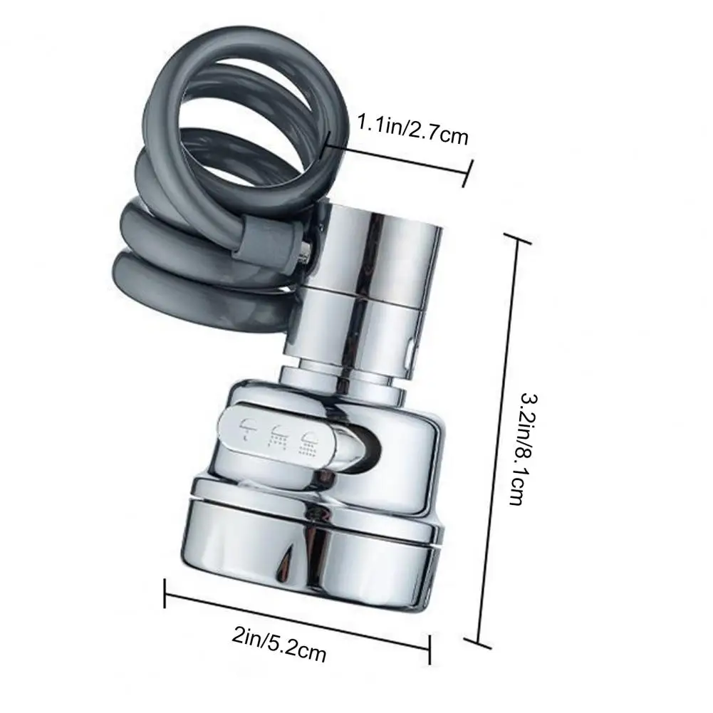 

8cm Sink Faucet Extension 360 Degree Rotation Filter Tube Shower Water Saving Tap 3 Modes Adjustable Faucet Kitchen Gadget Home