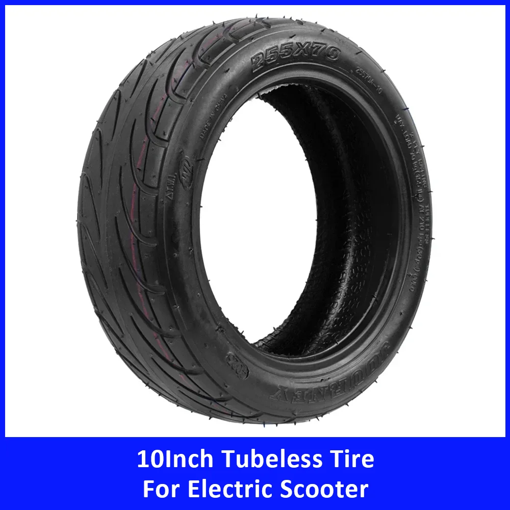 10Inch 255x70 Tubeless Tire for Electric Scooter Balancing Car Folding Car 10x2.70-6.5 Thickened Vacuum Tire Scooter Accessories